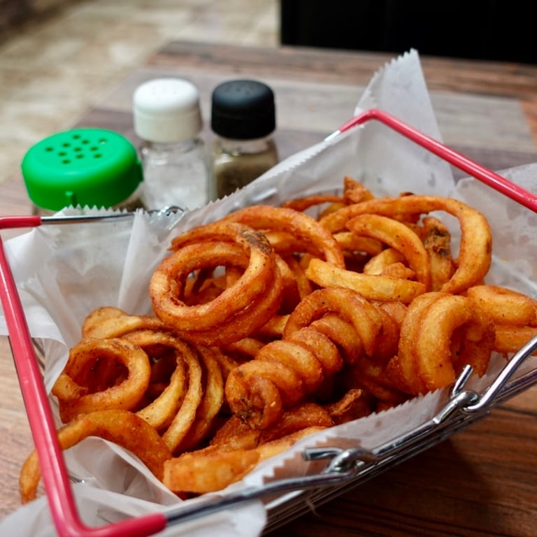 Delicious curly fries