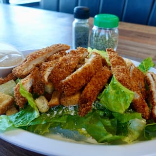 Chicken Cutlet Caesar Salad